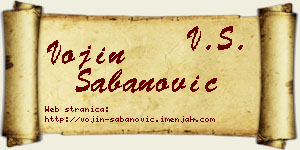 Vojin Šabanović vizit kartica